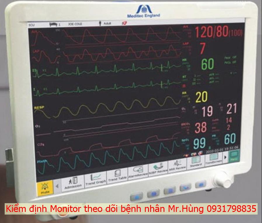 Kiểm định monitor theo dõi bệnh nhân